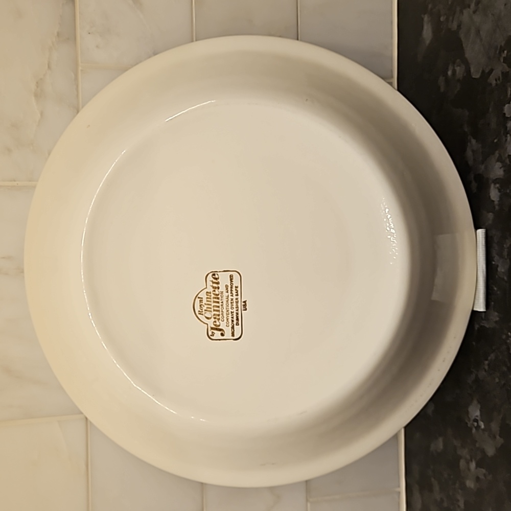 Vintage Royal China by Jeannette Ceramic Cheese Cake Pie Pan - Picture 4 of 8